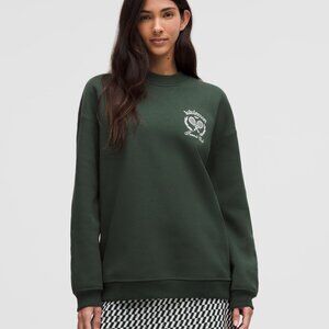 Fleece Pullover Tennis Club In Legacy Green/White/Strawberry Milkshake